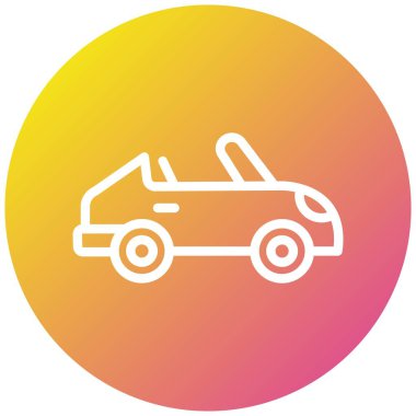 Araba Vektörü Simgesi Tasarım İllüstrasyonu