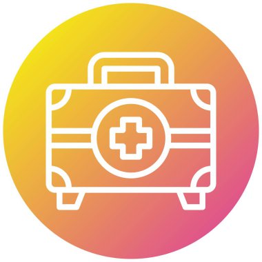 İlk Yardım Kiti Vektör Simgesi Tasarım İllüstrasyonu