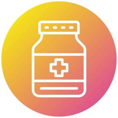 İlaç Vektörü Simgesi Tasarım İllüstrasyonu