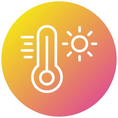 Termometre Vektör Simgesi Tasarım İllüstrasyonu