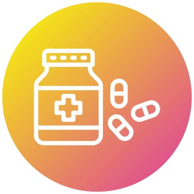 Kapsül Vektör Simgesi Tasarım İllüstrasyonu