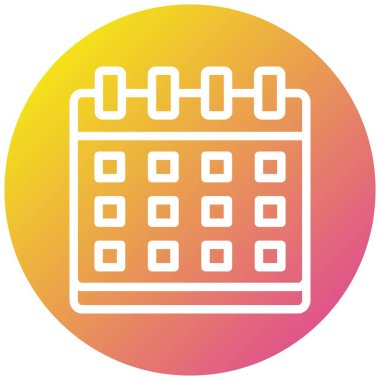 Takvim Vektörü Simgesi Tasarım İllüstrasyonu