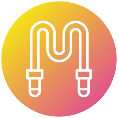 İp Vektörü Simgesi Tasarımı Çizimi