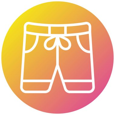 Kısa Vektör Simgesi Tasarım İllüstrasyonu