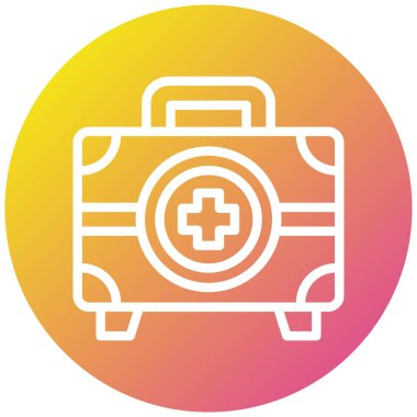 Tıbbi Kutu Vektörü Simge Tasarımı İllüstrasyonu