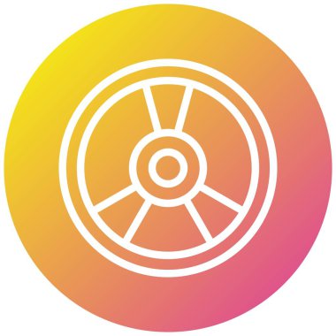 Ağırlık Tabağı Vektör Simgesi Tasarım İllüstrasyonu