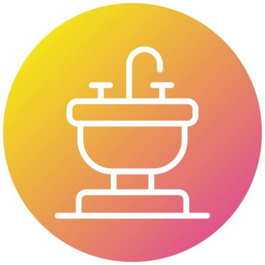 Batık Vektörü Simgesi Tasarım Çizimi