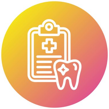 Diş Kaydı Vektör Simgesi Tasarım İllüstrasyonu