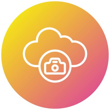 Bulut Vektörü Simgesi Tasarım İllüstrasyonu