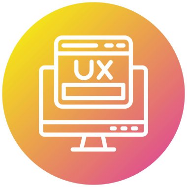 Ux Vektör Simgesi Tasarım İllüstrasyonu