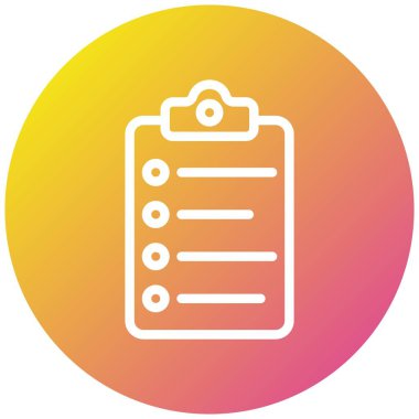 Liste Vektörü Simgesi Tasarım İllüstrasyonu