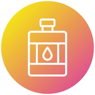 Kalça Şişesi Vektör Simgesi Tasarım İllüstrasyonu