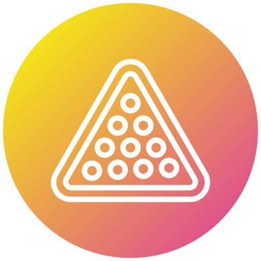 Bilardo Vektör Simgesi Tasarım İllüstrasyonu