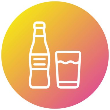 Yumuşak içecek Vektör Simgesi Tasarım İllüstrasyonu