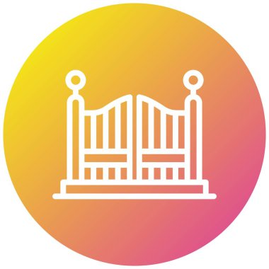 Kapı Vektörü Simgesi Tasarım İllüstrasyonu