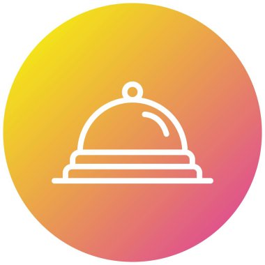 Gıda Tepsisi Vektör Simgesi Tasarım İllüstrasyonu