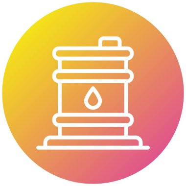 Namlu Vektörü Simgesi Tasarımı Çizimi