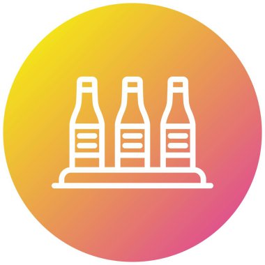 Şarap Rafı Vektör Simgesi Tasarım İllüstrasyonu