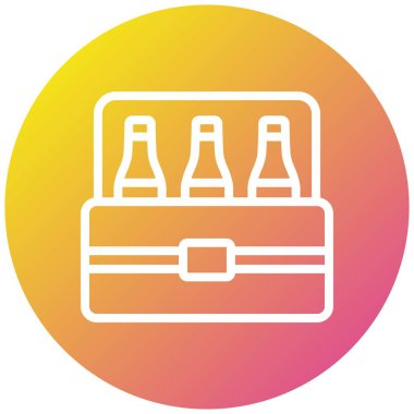 Bira Kutusu Vektör Simgesi Tasarım İllüstrasyonu