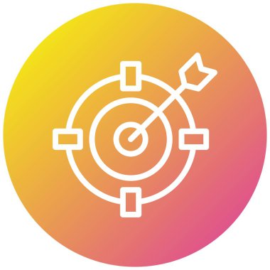 Dart Kurulu Vektör Simgesi Tasarım İllüstrasyonu