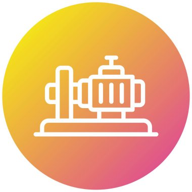Pompa Vektörü Simgesi Tasarım İllüstrasyonu