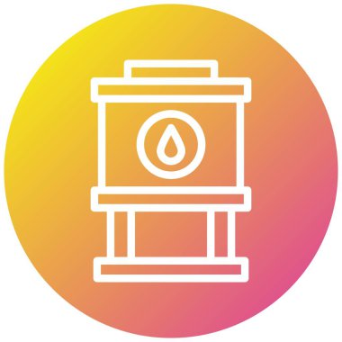 Su Tankı Vektör Simgesi Tasarımı Çizimi