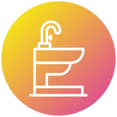 Bidet Vektör Simgesi Tasarım İllüstrasyonu