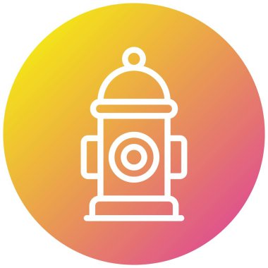Hydrant Vektör Simgesi Tasarım İllüstrasyonu