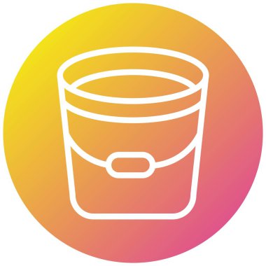 Bucket Vektör Simgesi Tasarım Çizimi