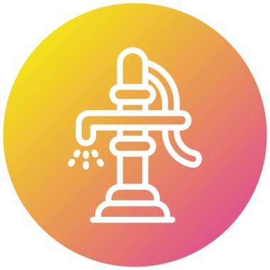 Su Pompası Vektör Simgesi Tasarımı Çizimi