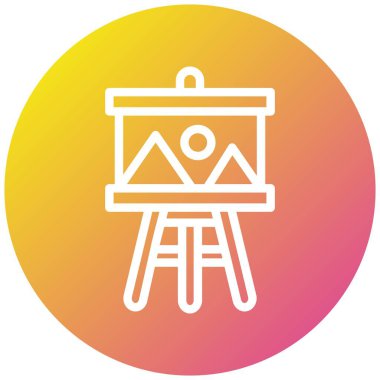 Sanat Galerisi Vektör Simgesi Tasarım İllüstrasyonu