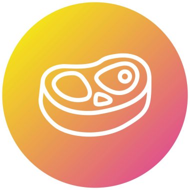 Et Vektörü Simgesi Tasarım İllüstrasyonu