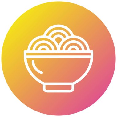 Ramen Vektör Simgesi Tasarım Çizimi