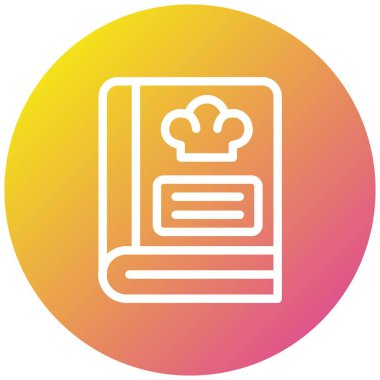 Tarif Defteri Vektörü Simgesi Tasarım İllüstrasyonu