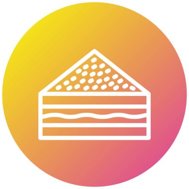 Sandviç Vektörü Simgesi Tasarım İllüstrasyonu