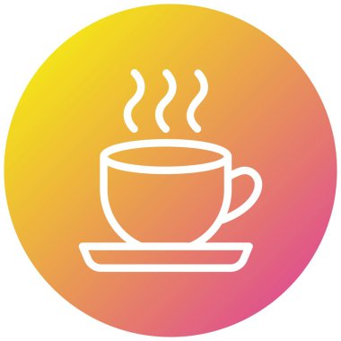 Çay Kadehi Vektör Simgesi Tasarımı