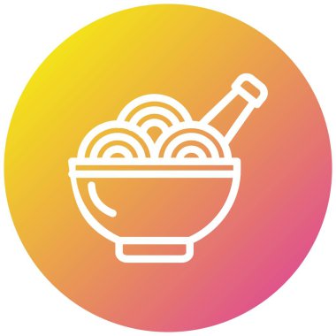 Spagetti Vektör Simgesi Tasarım İllüstrasyonu