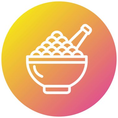 Mısır Gevreği Vektörü Simgesi Tasarım İllüstrasyonu