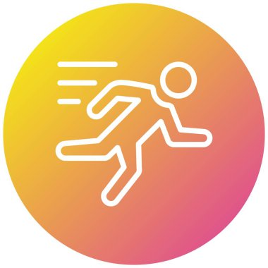 Spor çalıştırma Vektör Simgesi Tasarım İllüstrasyonu