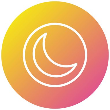 Gece Kipi Vektör Simgesi Tasarım İllüstrasyonu