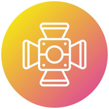 Şimşek Vektörü Simgesi Tasarım İllüstrasyonu