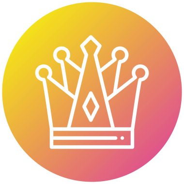 Crown Vektör Simgesi Tasarım İllüstrasyonu