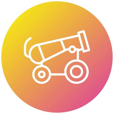 Cannon Vektör Simgesi Tasarım İllüstrasyonu