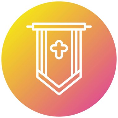 Sancak Vektörü Simgesi Tasarım İllüstrasyonu