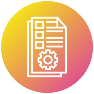 Kontrat Yönetimi Vektör Simgesi Tasarım İllüstrasyonu