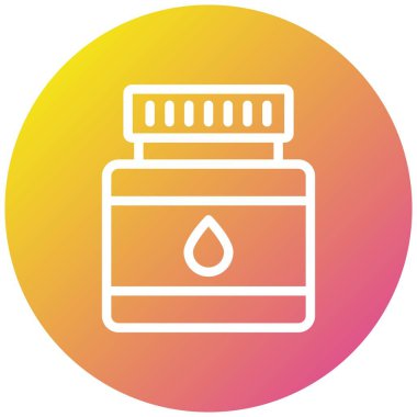 Mürekkep Vektörü Simgesi Tasarım İllüstrasyonu