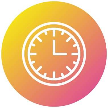 Saat Vektörü Simgesi Tasarım İllüstrasyonu