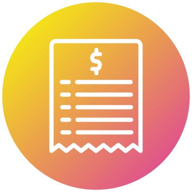 Bill Vector Simgesi Tasarım İllüstrasyonu