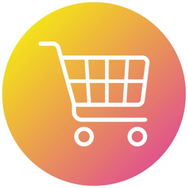 Alışveriş arabası Vektör Simgesi Tasarım İllüstrasyonu