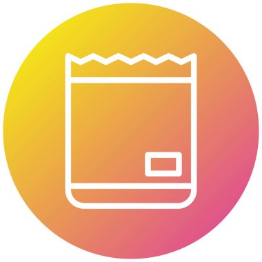 Kağıt torba Vektör Simgesi Tasarım İllüstrasyonu